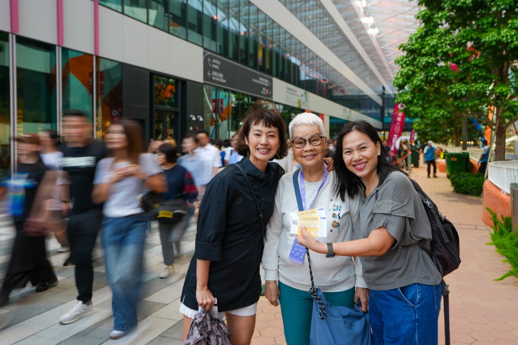 Michelle (left), a local Hong Kong fan, made a special trip to Kai Tak Sports Park with her elderly mother.