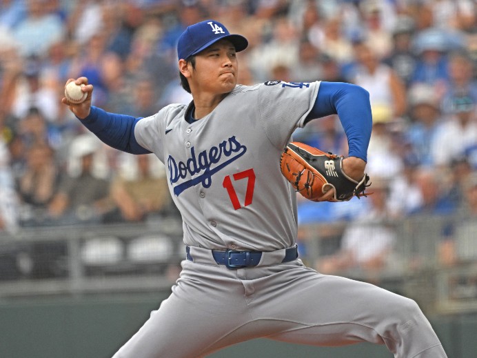Shohei Ohtani pitched two innings for the first time since he returned to the mound this month after a near two-year absence following elbow surgery. (Reuters)