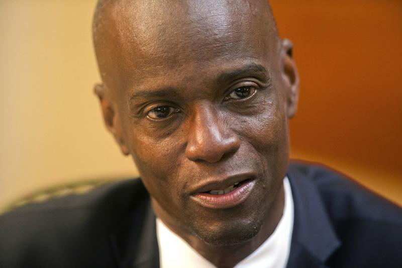 In this Feb. 7, 2020, file photo, Haiti's President Jovenel Moise speaks during an interview at his home in Petion-Ville, a suburb of Port-au-Prince, Haiti. Sources say Moise was assassinated at home, first lady hospitalized amid political instability. In this Feb. 7, 2020, file photo, Haiti's President Jovenel Moise speaks during an interview at his home in Petion-Ville, a suburb of Port-au-Prince, Haiti. Sources say Moise was assassinated at home, first lady hospitalized amid political instability.