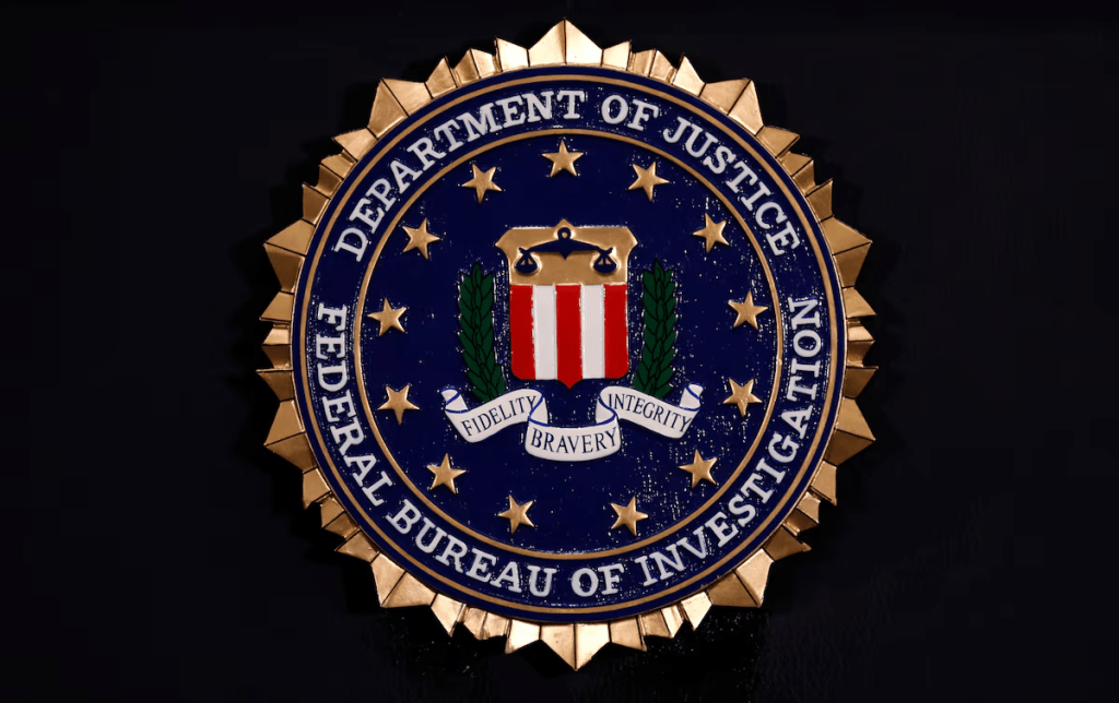 The Federal Bureau Investigation seal is seen at FBI headquarters in Washington, U.S. June 14, 2018. REUTERS/Yuri Gripas/File Photo