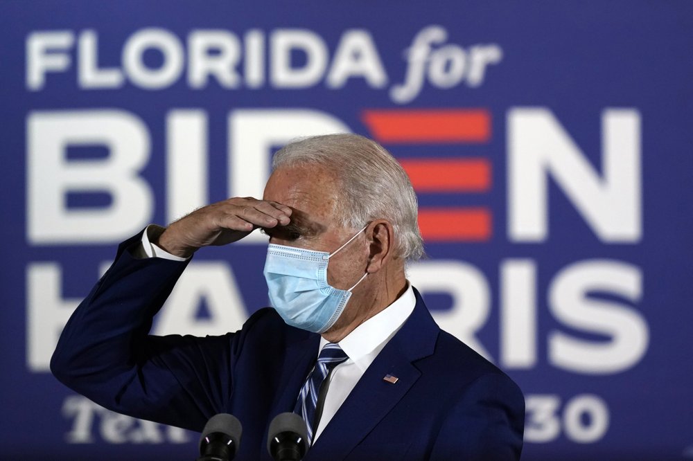 Democratic presidential candidate former Vice President Joe Biden arrives to speak at Southwest Focal Point Community Center in Pembroke Pines, Florida, Tuesday. Democratic presidential candidate former Vice President Joe Biden arrives to speak at Southwest Focal Point Community Center in Pembroke Pines, Florida, Tuesday.