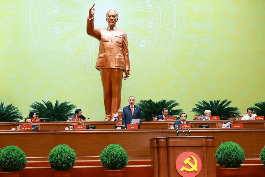 Vietnam’s Communist Party General Secretary To Lam speaks ahead of the voting session of the 14th National Party Congress in Hanoi, Vietnam, January 22, 2026. VNA/Handout via REUTERS