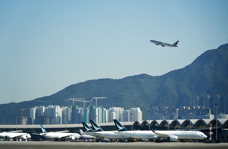 A view of the Hong Kong International Airport. SING TAO