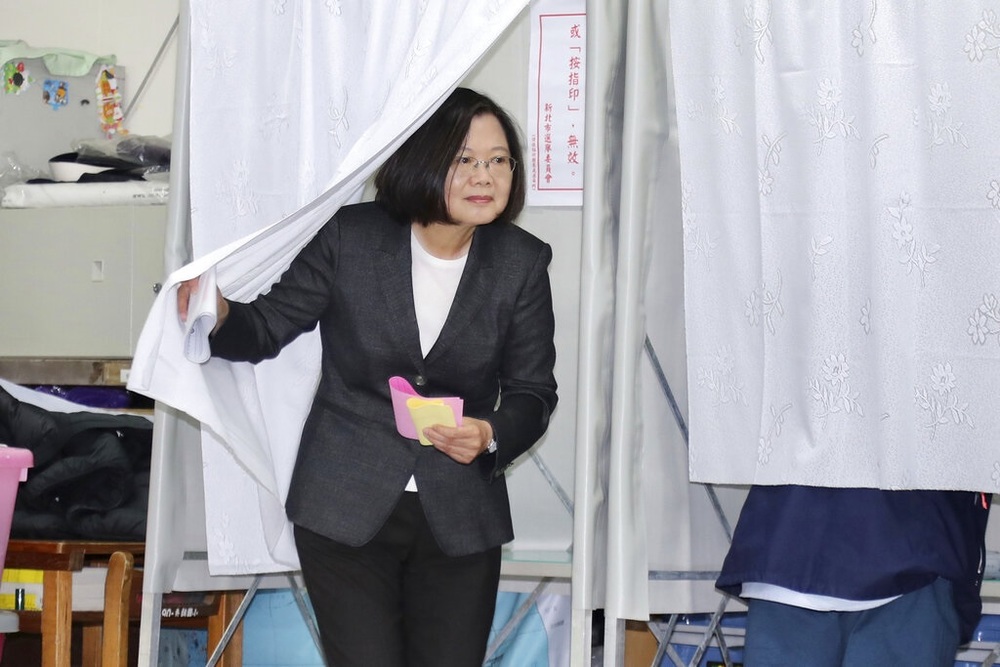 President Tsai Ing-wen of DPP seeks for her second term. File photo: AP.