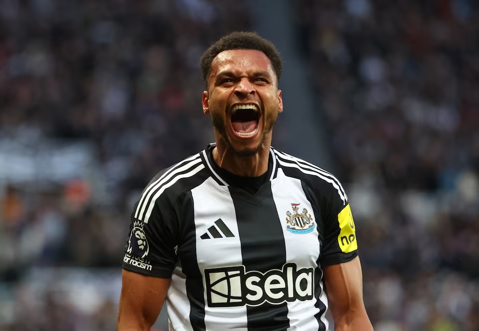 Newcastle United's Jacob Murphy celebrates scoring their first goal. (Reuters)