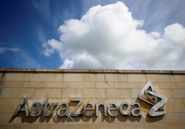 A company logo is seen at the AstraZeneca site in Macclesfield, Britain, May 11, 2021. REUTERS/Phil Noble/File Photo