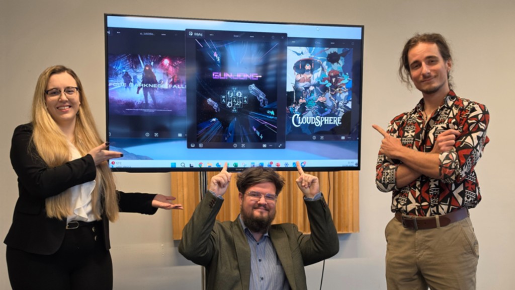 Game developers Katarzyna Glinkowska, Andrzej Kozinski and Andrzej Wysocki.