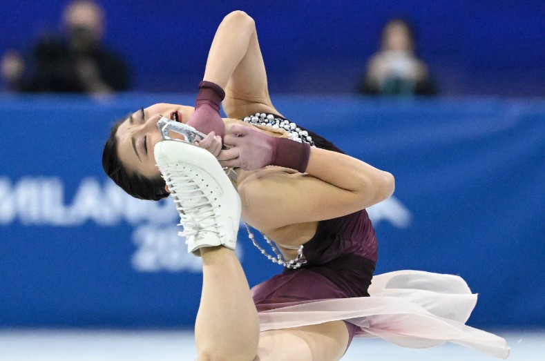 Kaori Sakamoto helped Japan push Team USA to the end in the battle for gold. AFP