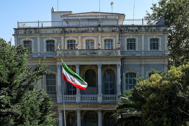 General view of the Iranian Consulate where Iran holds nuclear talks with so-called E3 group of France, Britain and Germany, in Istanbul, Turkey, July 25, 2025. REUTERS/Dilara Senkaya/File Photo