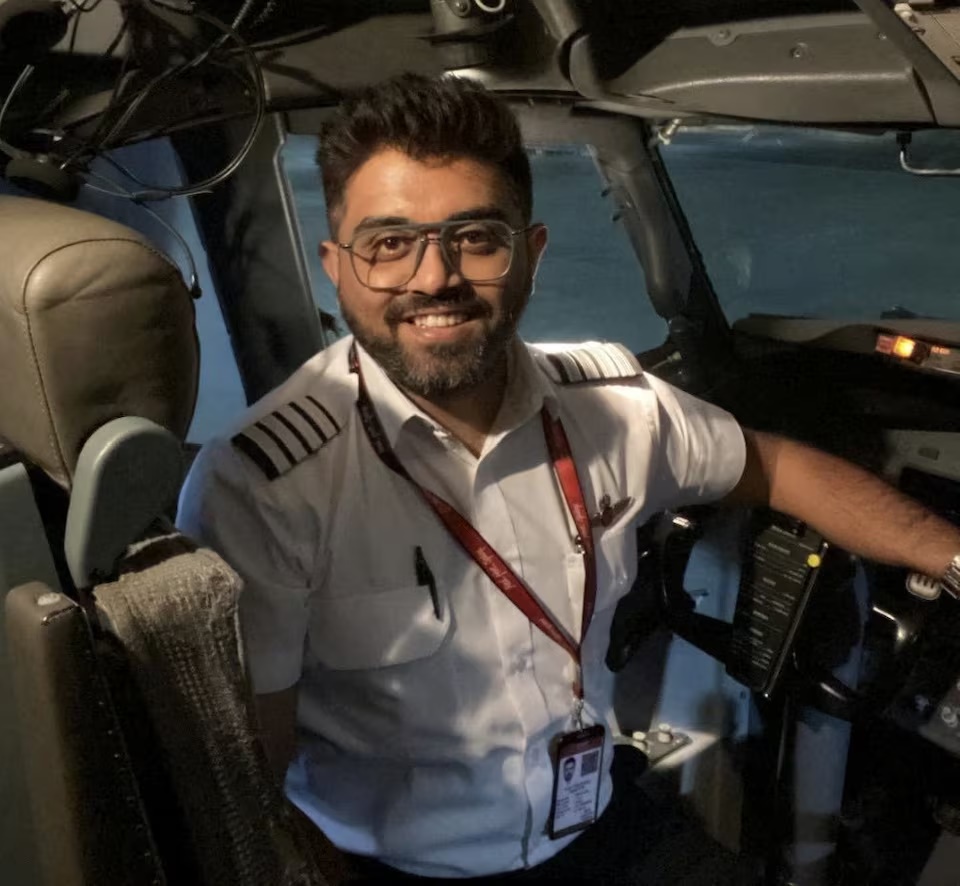 Indian pilot Smit Machchhar, who the leaders of Israel and India hailed as a hero for saving passengers after he was stabbed by his colleague in an alleged attempt to crash a flydubai plane on Wednesday, smiles in an unidentified location in this undated handout image released on September 30, 2026. Israel Foreign Ministry/Handout via REUTERS