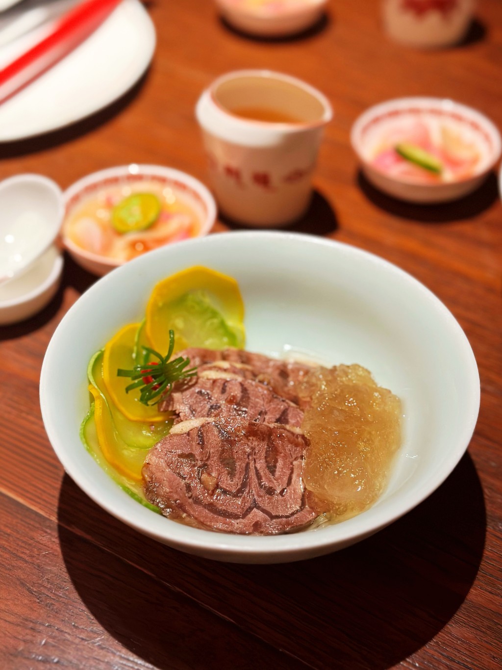 Chilled Local Five-Spice Beef Shin Soup.