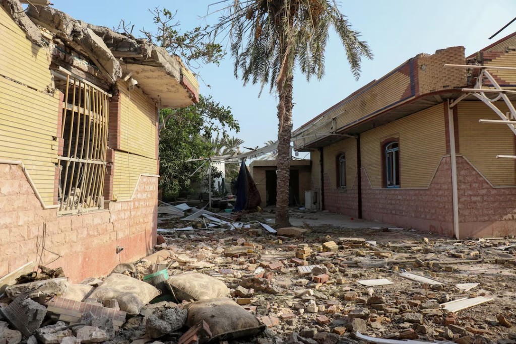  Rubble lies around damaged houses following a reported attack near a wedding gathering in Kuhistik, Sirik, Iran, September 2, 2026. Razieh Poudat/ISNA/via WANA (West Asia News Agency) via REUTERS