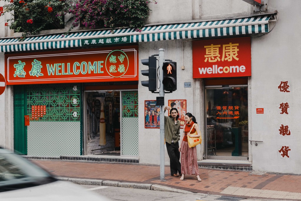 Neon-inspired LED signage and classic tiled walls adorn the store’s façade,  evoking the vibrant energy of old Hong Kong.