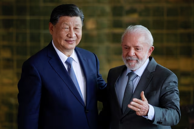 China's President Xi Jinping and Brazil's President Luiz Inacio Lula da Silva meet in Brasilia, Brazil November 20, 2024. (File Photo)
