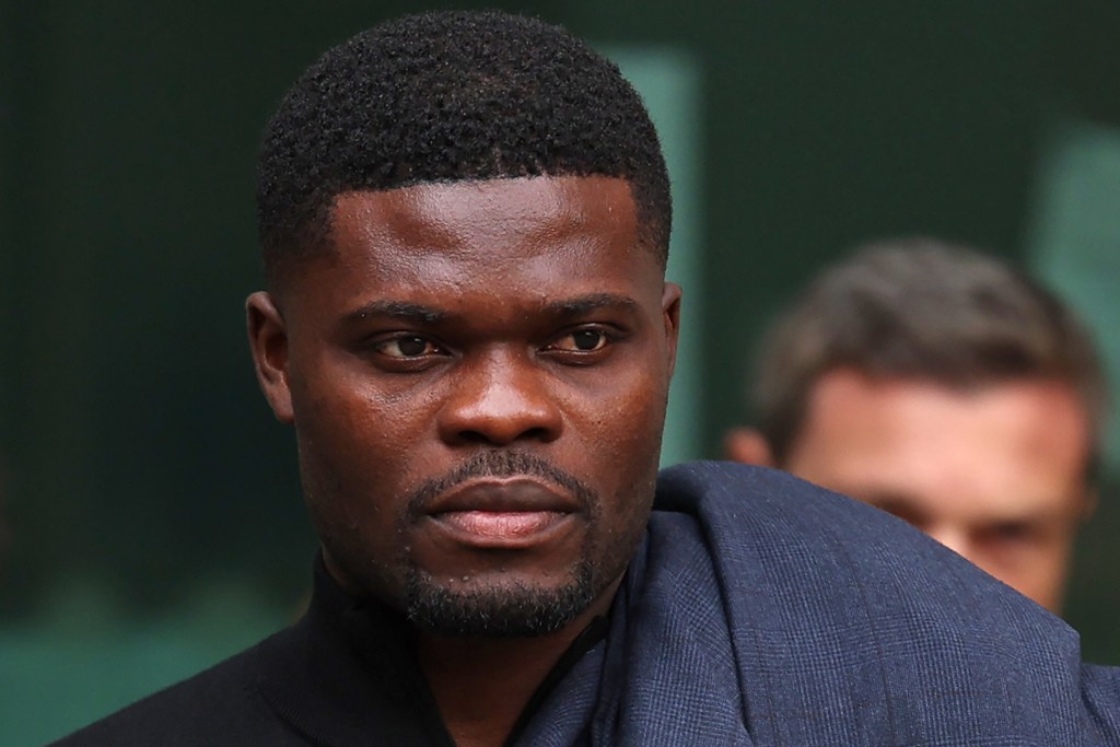 Former Arsenal Ghanaian footballer Thomas Partey leaves Westminster Magistrates' Court in London on August 5, 2025, after being granted conditional bail after appearing in court on rape and sexual assault charges. The charges against the 32-year-old Ghana international relate to alleged offences that took place between 2021 and 2022, the Metropolitan Police force said in a statement on July 4, 2025. (Photo by Adrian Dennis / AFP)