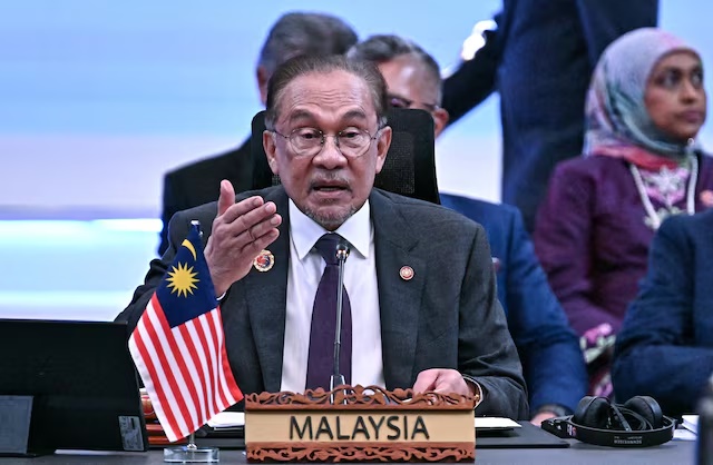 Malaysia's Prime Minister Anwar Ibrahim speaks as he attends the ASEAN – New Zealand Commemorative Summit during the 47th Association of Southeast Asian Nations (ASEAN) Summit in Kuala Lumpur, Malaysia, on October 28, 2025. LILLIAN SUWANRUMPHA/Pool via REUTERS