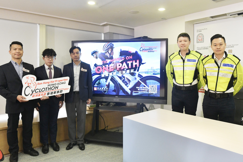Organisers of Sunday's Hong Kong Cyclothon. Organisers of Sunday's Hong Kong Cyclothon.