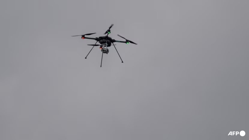 A drone of Japan Ground Self-Defense Force (JGSDF) flies during a live fire exercise at East Fuji Maneuver Area in Gotemba on May 26, 2024. (Photo: AFP/Yuichi Yamazaki) A drone of Japan Ground Self-Defense Force (JGSDF) flies during a live fire exercise at East Fuji Maneuver Area in Gotemba on May 26, 2024. (Photo: AFP/Yuichi Yamazaki)