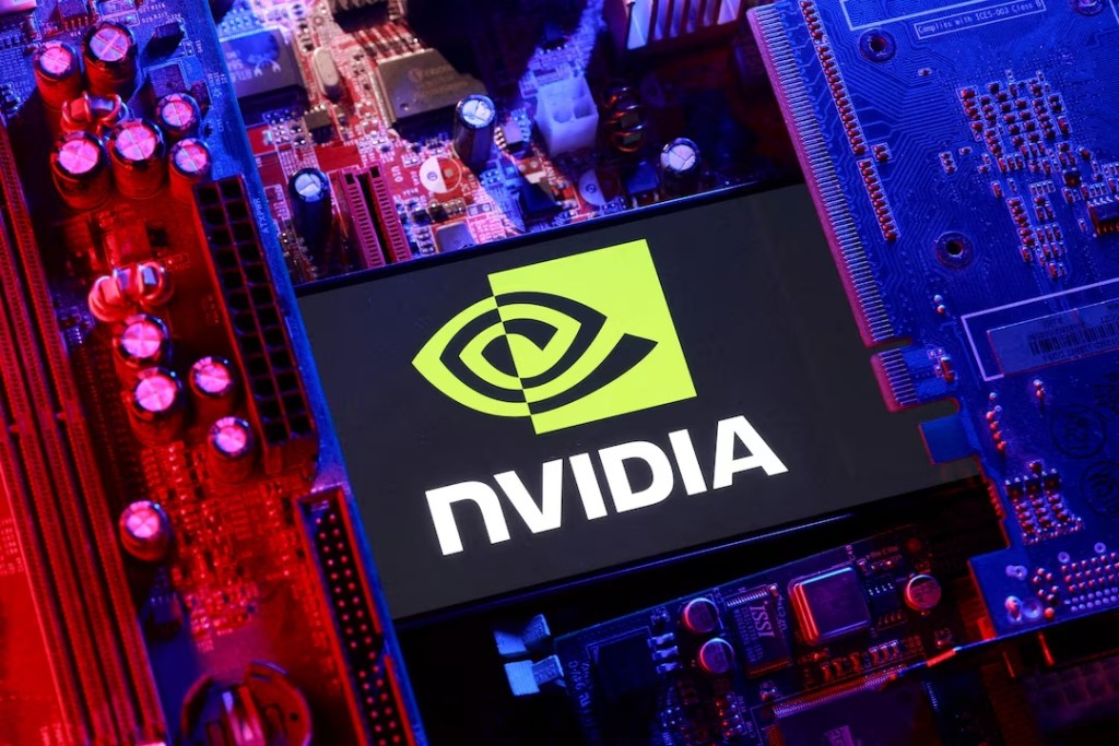  An Nvidia logo and a computer motherboard appear in this illustration taken August 25, 2025. REUTERS/Dado Ruvic/Illustration/File Photo 