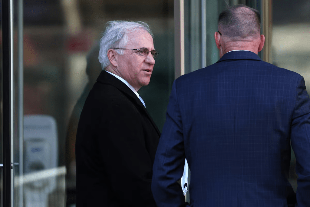 Former U.S. Congressman Stephen Buyer arrives for his insider trading trial at the United States Courthouse in the Manhattan borough of New York City, U.S., March 8, 2023. REUTERS/Brendan McDermid