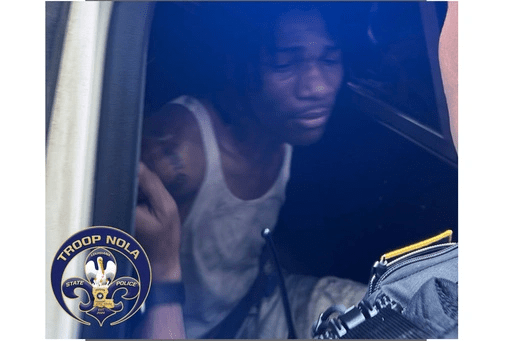 This image provided by Louisiana State Police shows one of New Orleans jail escapees, Kendall Myles, captured in the French Quarter Friday, May 16, 2025 in New Orleans. (Louisiana State Police via AP)[ASSOCIATED PRESS]