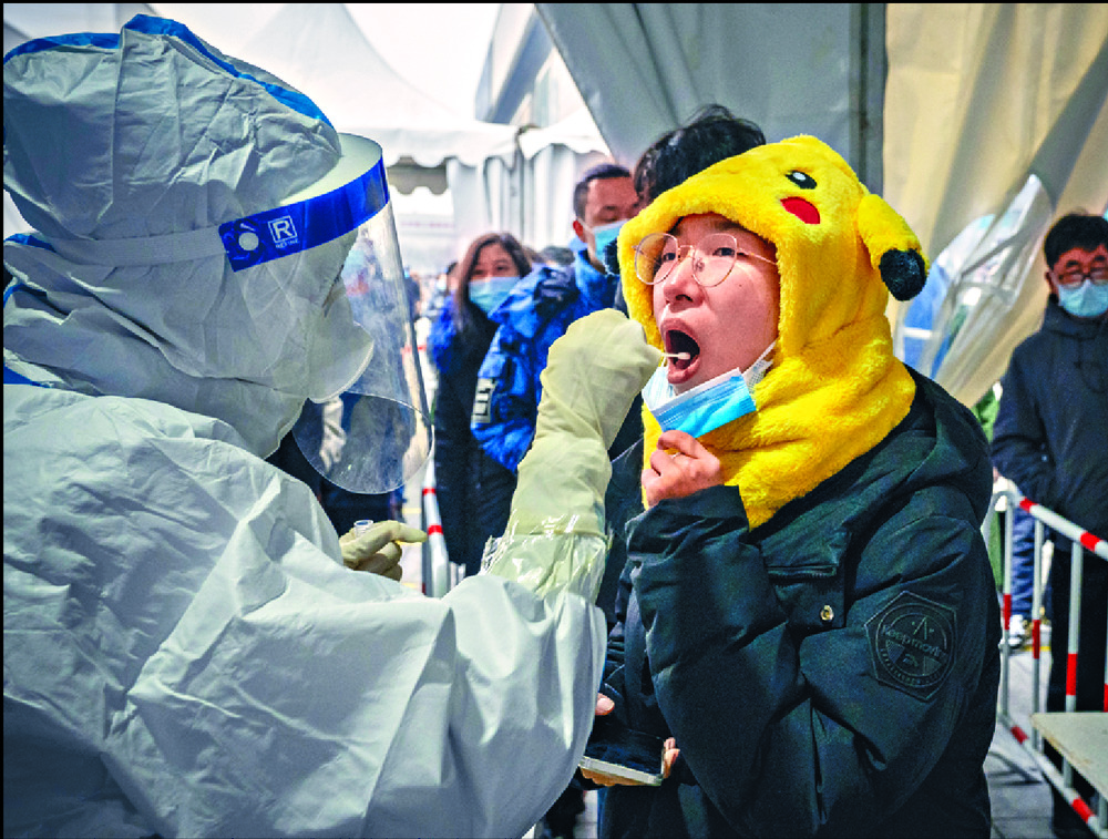PCR test results take hours. BLOOMBERG PCR test results take hours. BLOOMBERG