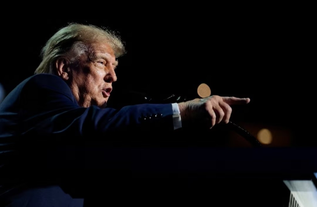 U.S. President Donald Trump speaks at the Republican National Midterm Convention in Dallas, Texas, U.S., September 9, 2026. REUTERS/Evan Vucci