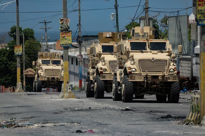 Kenyan police forces patrol a neighborhood in Port-au-Prince, Haiti September 4, 2024. (Reuters) Kenyan police forces patrol a neighborhood in Port-au-Prince, Haiti September 4, 2024. (Reuters)