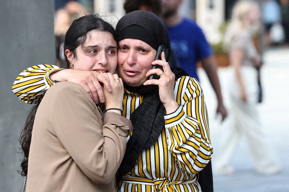People react outside Field's shopping centre, after Danish police said they received reports of shooting, in Copenhagen, Denmark, July 3, 2022. (Ritzau Scanpix/Olafur Steinar Gestsson via REUTERS) People react outside Field's shopping centre, after Danish police said they received reports of shooting, in Copenhagen, Denmark, July 3, 2022. (Ritzau Scanpix/Olafur Steinar Gestsson via REUTERS)