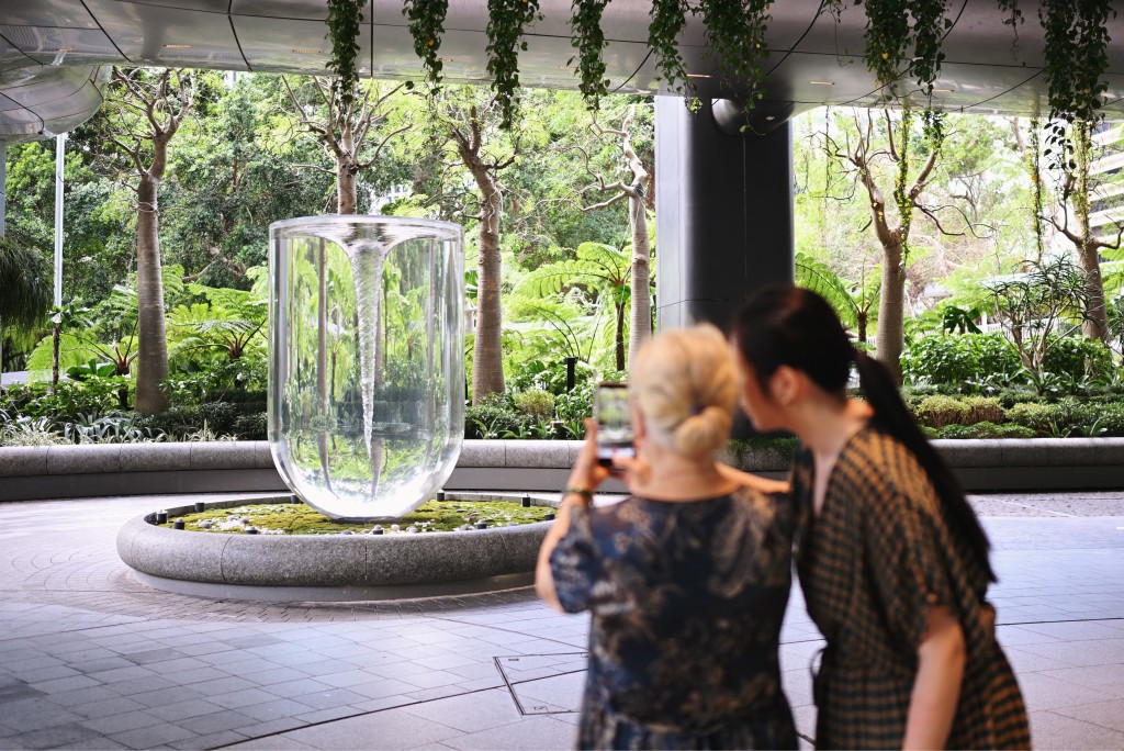 Visitors admire the installation, Anatomy of Life.
