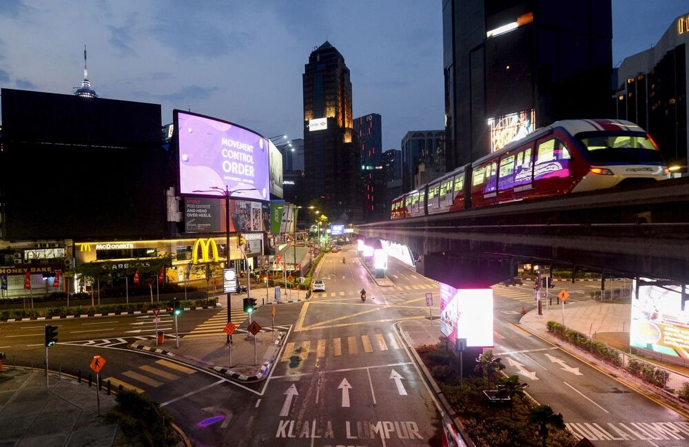 Bukit Bintang seen on a Sunday Night during the movement control order in Malaysia. Bukit Bintang seen on a Sunday Night during the movement control order in Malaysia.
