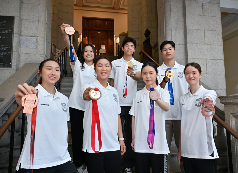 Seven outstanding local student-athletes in para table tennis, sailing, athletics, and fencing were admitted to the University of Hong Kong through its Top Athletes Direct Admission Scheme (Photo: HKU)