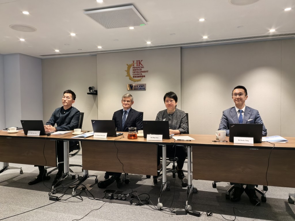 From left, Colin Toh, managing director & Asia Pacific head of global commodities at Bank of America, Richard Mazzochi, partner of King & Wood Mallesons, Ding, and Rocky Tung.
