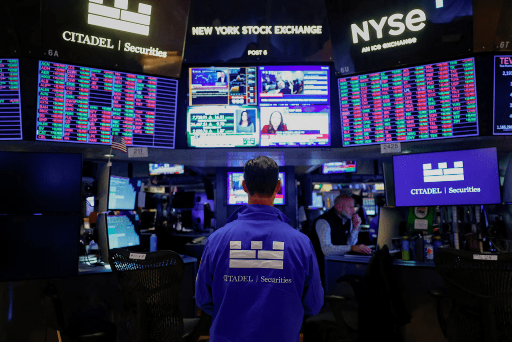 A trader works on the floor of the NYSE in New York City, US, October 28, 2026. REUTERS/Jeenah Moon