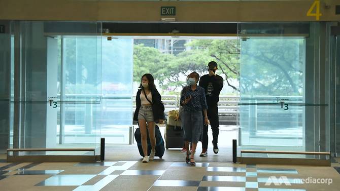 Travelers at Singapore Changi Airport in early November. Travelers at Singapore Changi Airport in early November.