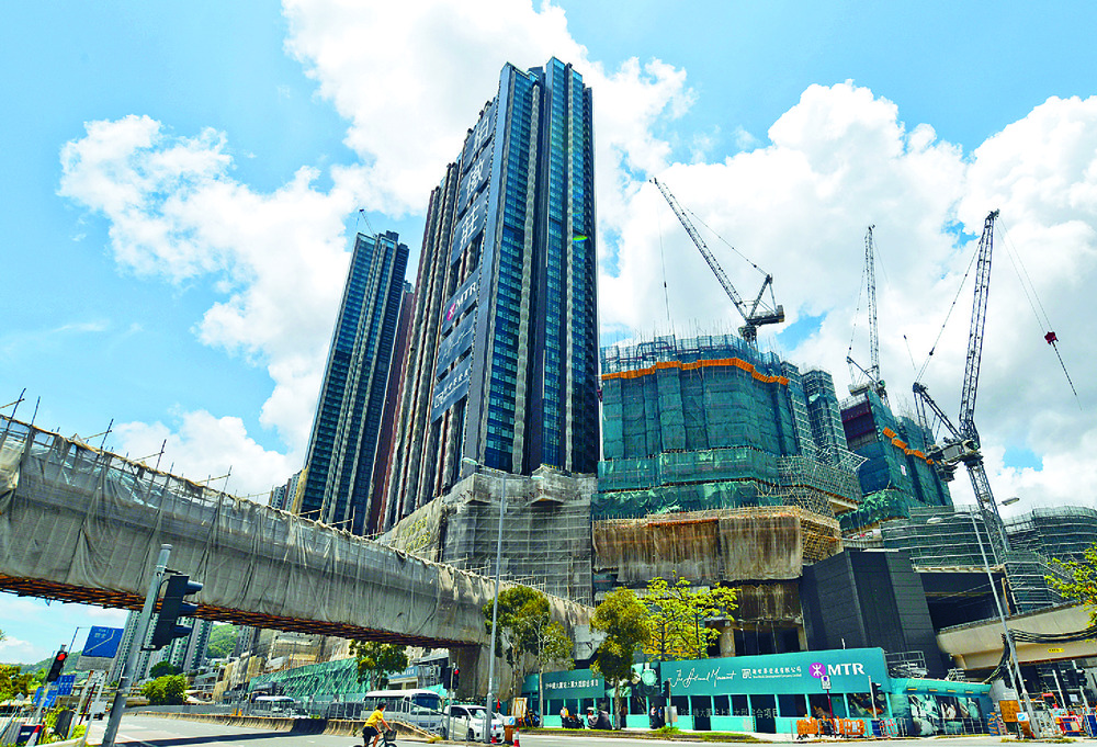 The Pavilia Farm is being built atop Tai Wai Station. SING TAO The Pavilia Farm is being built atop Tai Wai Station. SING TAO