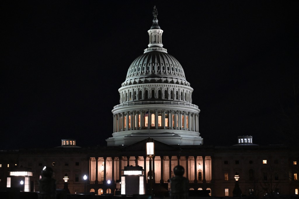 Photo by ALEX WROBLEWSKI / AFP  View of the US Capitol in Washington, DC, on January 30, 2026.