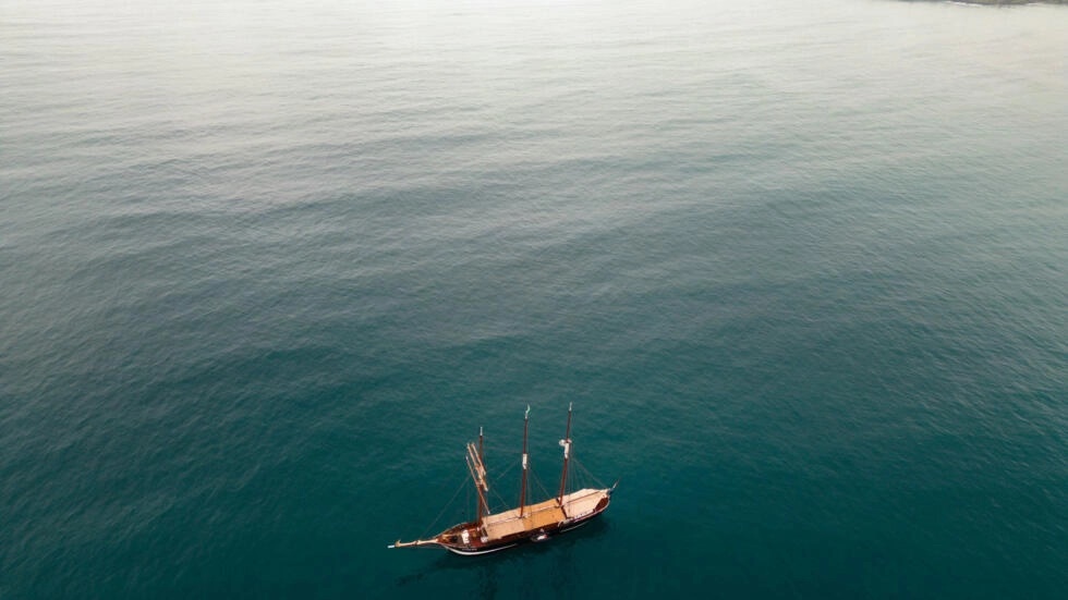 The Oosterschelde set out from Plymouth, England, in August 2023 © Carlos Espinosa / AFP The Oosterschelde set out from Plymouth, England, in August 2023 © Carlos Espinosa / AFP