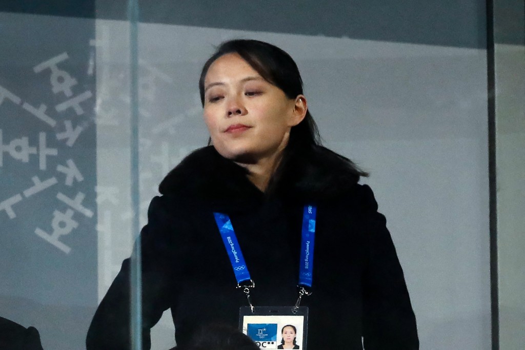Photo by ODD ANDERSEN / AFP  North Korea's leader Kim Jong Un's sister Kim Yo Jong attends the opening ceremony of the Pyeongchang 2018 Winter Olympic Games at the Pyeongchang Stadium on February 9, 2018.