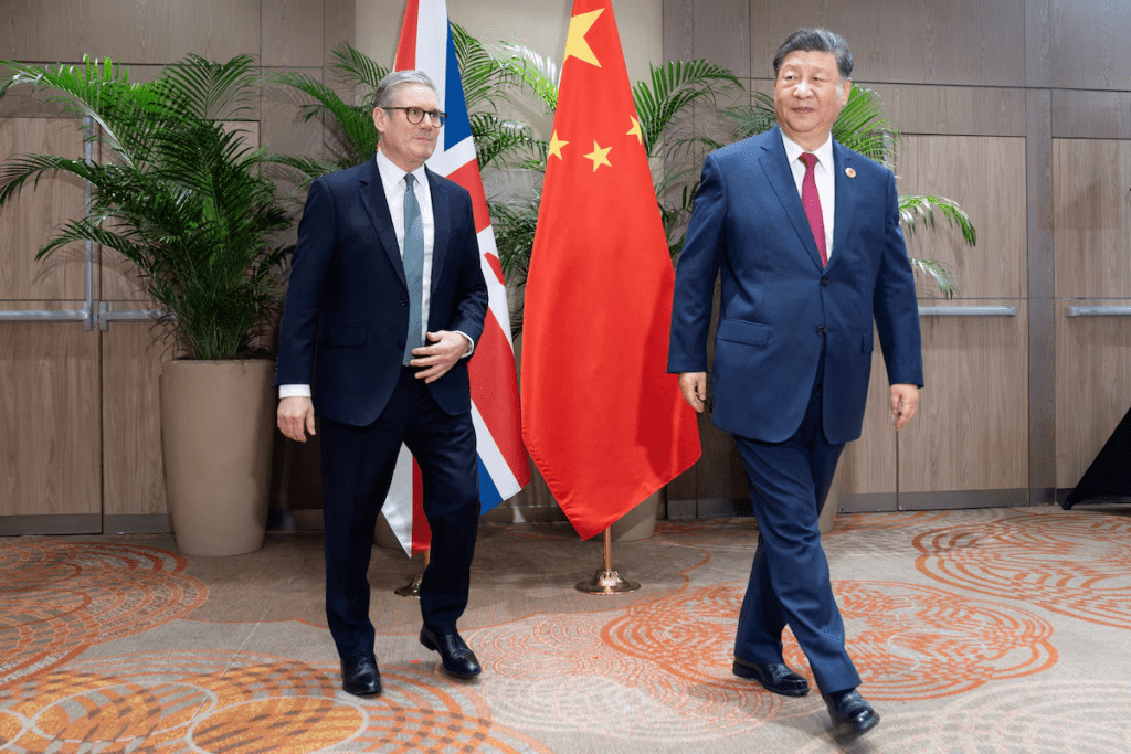 Prime Minister Sir Keir Starmer during a bilateral meeting with President Xi Jinping of China, at the Sheraton Hotel, as he attends the G20 summit in Rio de Janeiro, Brazil. Picture date: Monday November 18, 2024. Stefan Rousseau/Pool via REUTERS 