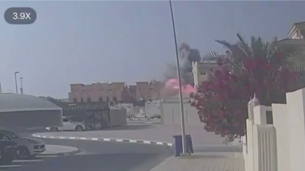 A CCTV footage shows explosion in Doha, Qatar, September 9, 2025 in this screen grab obtained from a social media video. (Reuters)