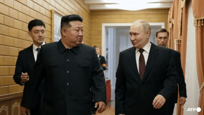 North Korea's leader Kim Jong Un and Russian President Vladimir Putin. (Photo: POOL/AFP/Gavriil GRIGOROV) North Korea's leader Kim Jong Un and Russian President Vladimir Putin. (Photo: POOL/AFP/Gavriil GRIGOROV)