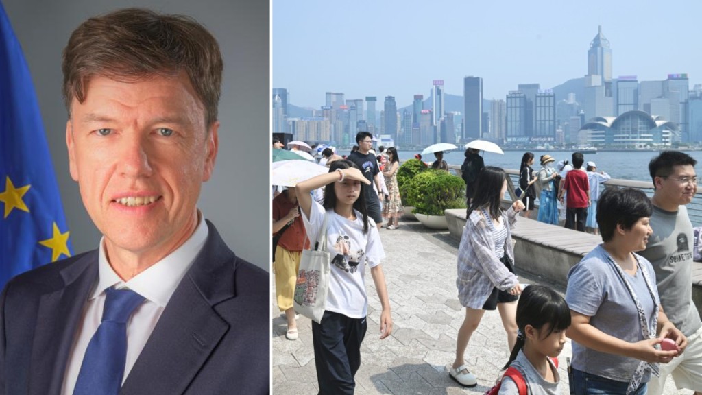 Harvey Rouse (left) said the EU and Hong Kong can deepen cooperation on addressing climate change.
