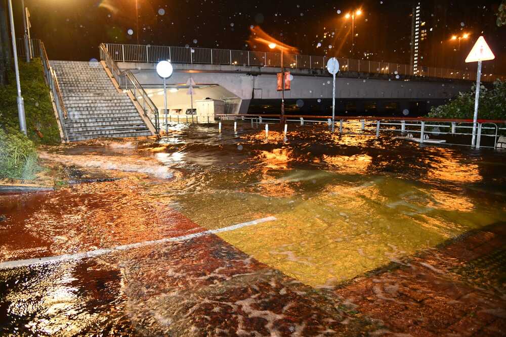 Areas along the Shing Mun River in Sha Tin were also flooded, including the riverside promenade, cycleways and pedestrian tunnels.