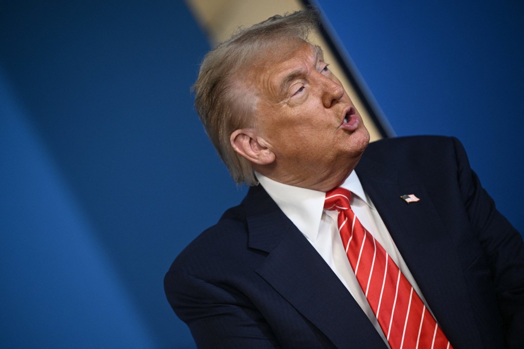 US President Donald Trump speaks during a meeting with NATO Secretary General Mark Rutte at the NATO summit of heads of state and government in The Hague, Netherlands June 25, 2025. (Reuters)