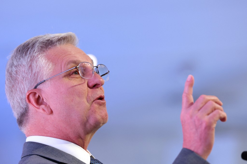 Federal Reserve Governor Christopher Waller speaks during The Clearing House Annual Conference in New York City, U.S. November 12, 2024. REUTERS