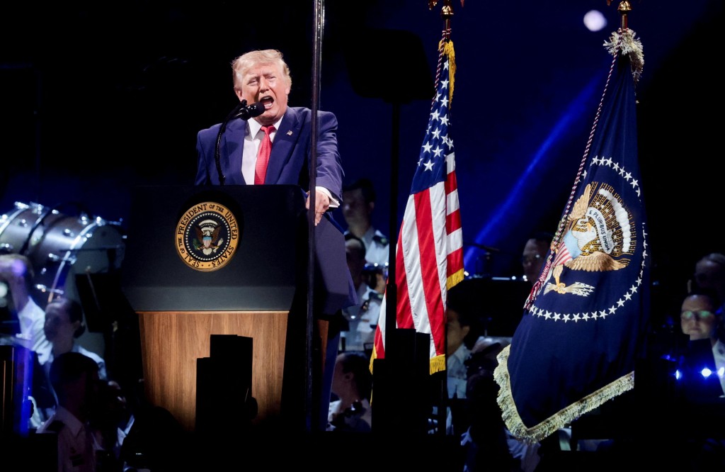 U.S. President Donald Trump speaks at a Fourth of July rally, marking the 250th anniversary of U.S. independence, on the National Mall in Washington, D.C., U.S., July 4, 2026. (Reuters)