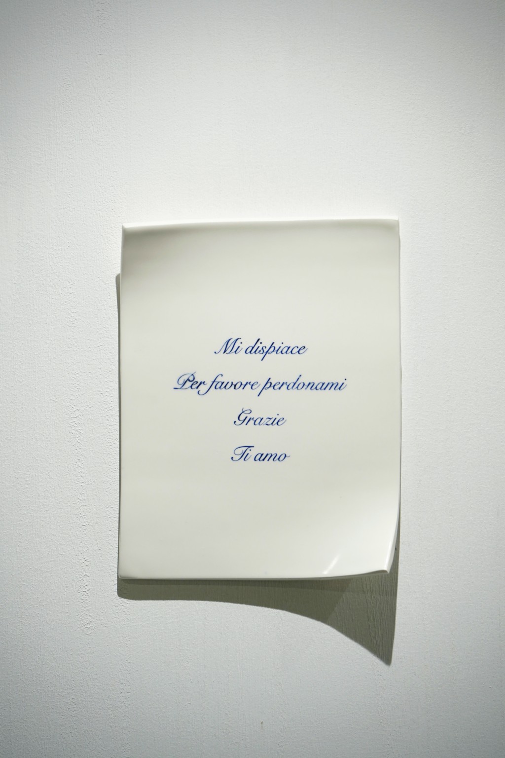 The Poems Never Sent — porcelain works shaped like folded pages, carrying unsent words of apology, forgiveness, gratitude, and love.