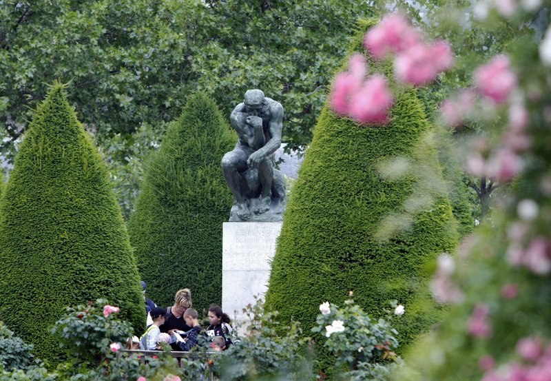 The garden of the Rodin museum in Paris. The famous Rodin Museum sculpture garden reopened to visitors on Saturday, January 16, 2021. Though the rococo museum, showcasing the world’s largest collection of Rodin sculptures, remains closed, visitors are now able to enter the sculpture-filled surrounding gardens that overlooked the gold dome of Les Invalides monument. The garden of the Rodin museum in Paris. The famous Rodin Museum sculpture garden reopened to visitors on Saturday, January 16, 2021. Though the rococo museum, showcasing the world’s largest collection of Rodin sculptures, remains closed, visitors are now able to enter the sculpture-filled surrounding gardens that overlooked the gold dome of Les Invalides monument.