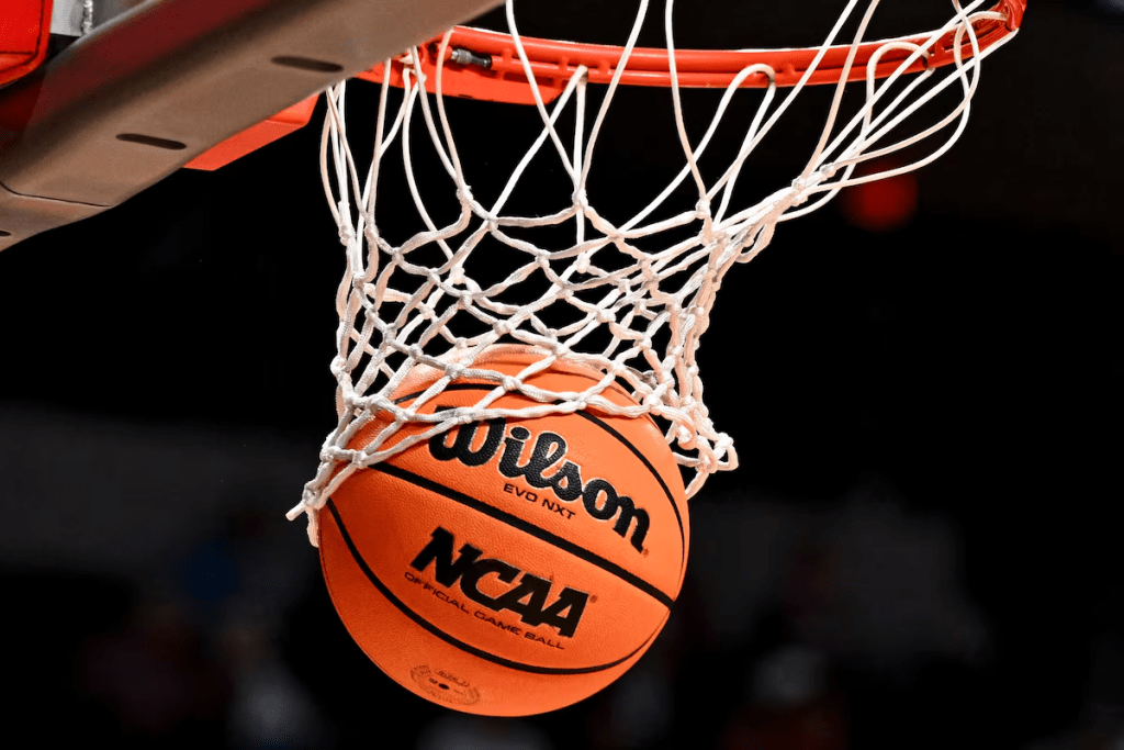 Nov 8, 2024; College Station, Texas, USA; A detailed view of an official game ball with the NCAA logo prior to a game. Credit: Maria Lysaker-Imagn Images/File photo Reuters